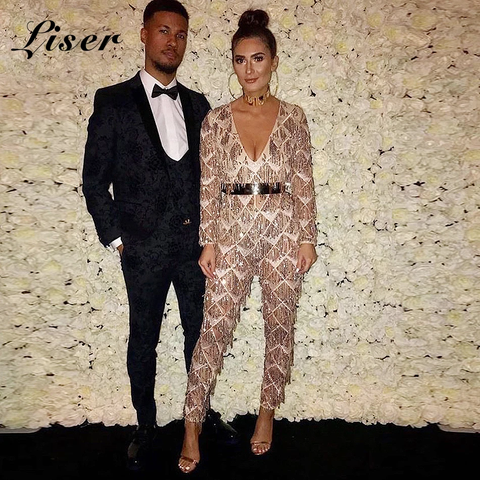 Liser 2018 New Summer Women Jumpsuits V Neck Sequined Sexy Bodycon Jumpsuits Celebrity Party Beige Jumpsuit Vestidos Wholesale
Liser 2018 New Summer Women Jumpsuits V Neck Sequined Sexy Bodycon Jumpsuits Celebrity Party Beige Jumpsuit Vestidos Wholesale