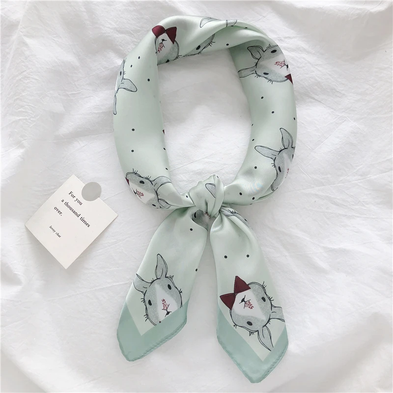 Luna&Dolphin Hair Band Square Scarf 70*70 White Rabbit Water Green Chiffon Silk Neck Scarves Elegant Headband Pink Bandana
Luna&Dolphin Hair Band Square Scarf 70*70 White Rabbit Water Green Chiffon Silk Neck Scarves Elegant Headband Pink Bandana