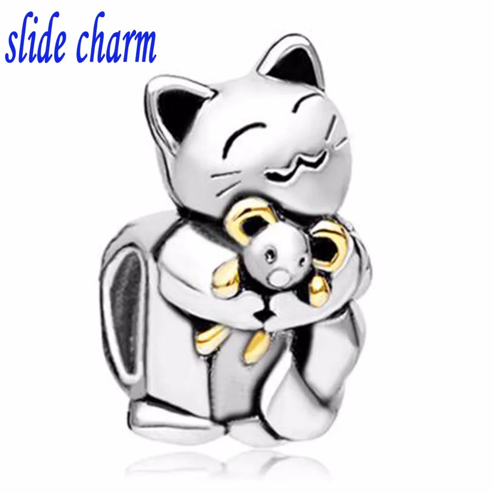 slide charm Free shipping excited cat catches mice animal charm beads fit Pandora bracelet
slide charm Free shipping excited cat catches mice animal charm beads fit Pandora bracelet