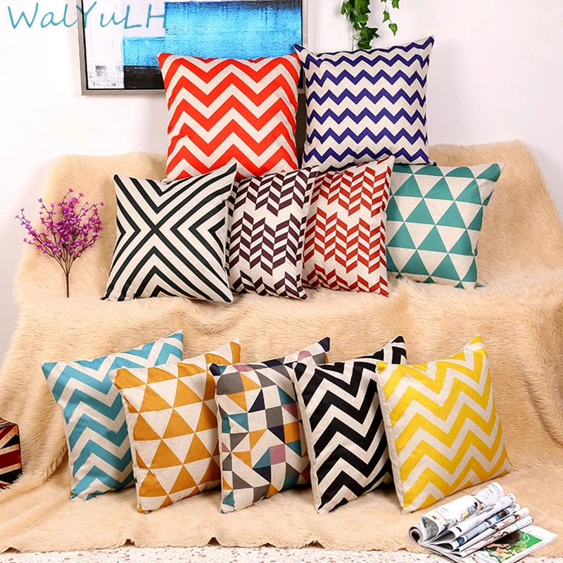 WalYuLH Wave Stripe Geometric Patterns Linen Cushion Cover Individuality Home Decorative Throw Pillow Case Newest Pillow covers
WalYuLH Wave Stripe Geometric Patterns Linen Cushion Cover Individuality Home Decorative Throw Pillow Case Newest Pillow covers