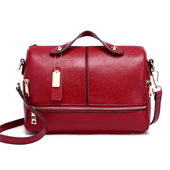 European and American Style Women's Genuine Leather Handbags Shoulder Crossbody Bag Ladies Totes Bags Women Boston Bag
European and American Style Women's Genuine Leather Handbags Shoulder Crossbody Bag Ladies Totes Bags Women Boston Bag