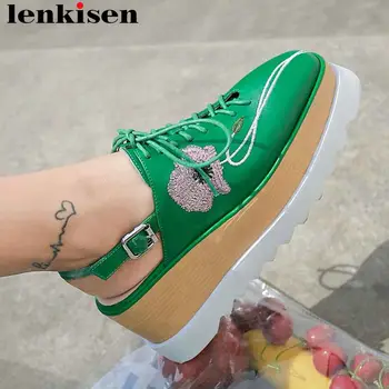 Lenksien punk style high fashion wedges high heels buckle strap square toe women pumps cow leather embroidery increase shoes L22
Lenksien punk style high fashion wedges high heels buckle strap square toe women pumps cow leather embroidery increase shoes L22