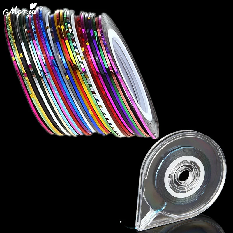Monja 30 Rolls Nail Art Multi Color Striping Tape Line Sticker DIY Decoration 1Pc Tape Case Holder Box Easy Use Manicure Tool
Monja 30 Rolls Nail Art Multi Color Striping Tape Line Sticker DIY Decoration 1Pc Tape Case Holder Box Easy Use Manicure Tool
