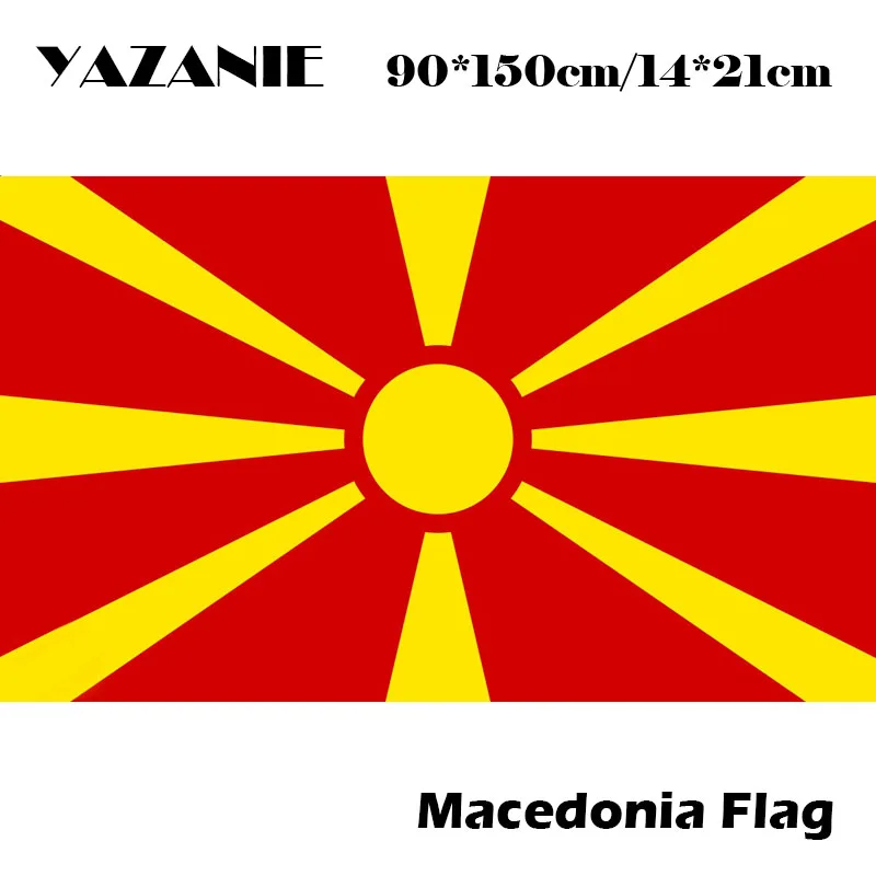 YAZANIE 90x150cm Macedonia Flag Banner Free Shipping 3*5FT Hanging National Flag for Party Event Celebration Big Custom Flag
YAZANIE 90x150cm Macedonia Flag Banner Free Shipping 3*5FT Hanging National Flag for Party Event Celebration Big Custom Flag
