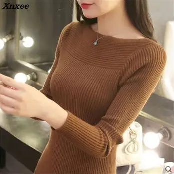 Sexy Slash Neck Knitted Sweater Women 2018 Autumn Winter Women Sweaters And pullovers Female Tricot Jumper Pull Femme ZY3747
Sexy Slash Neck Knitted Sweater Women 2018 Autumn Winter Women Sweaters And pullovers Female Tricot Jumper Pull Femme ZY3747
