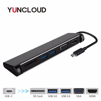 YUNCLOUD 5 in 1 USB Splitter with SD Card Reader USB 3.0 VGA 1080P HDMI 4K Converter For MacBook HAUWEI P20/P20 Pro USB 3.0 HUB
YUNCLOUD 5 in 1 USB Splitter with SD Card Reader USB 3.0 VGA 1080P HDMI 4K Converter For MacBook HAUWEI P20/P20 Pro USB 3.0 HUB