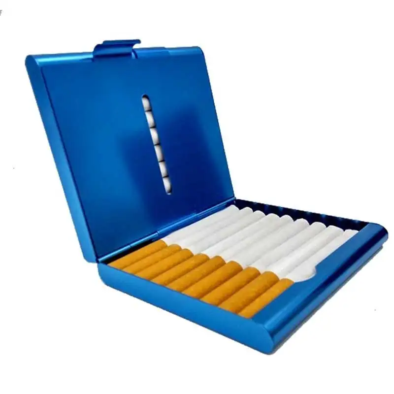 

Cigarette Aluminium Alloy Holder Box 20pcs Cigarettes Storage Case Tobacco Cigar Container Holders P7Ding