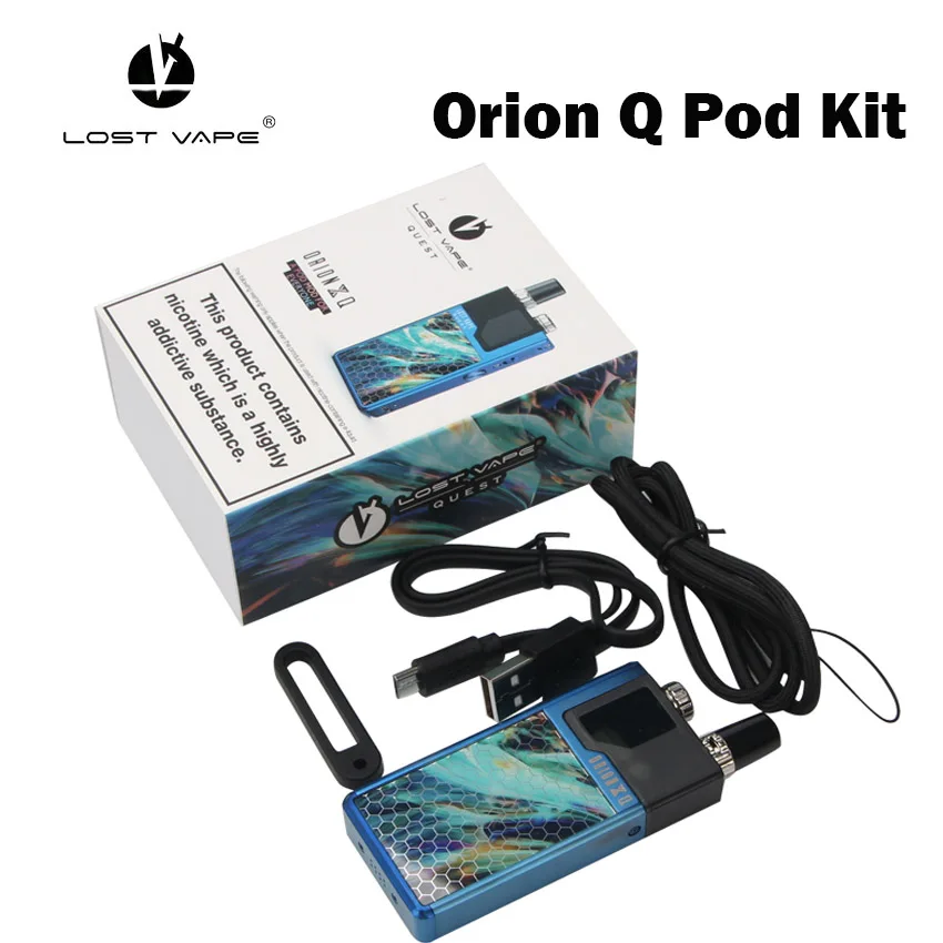 LostVape Orion Q Pod Kit with 950mAh Battery 17W Orion Q Electronic Cigarette Lost Vape with 2ML Qrion Q Pod Cartridge
LostVape Orion Q Pod Kit with 950mAh Battery 17W Orion Q Electronic Cigarette Lost Vape with 2ML Qrion Q Pod Cartridge