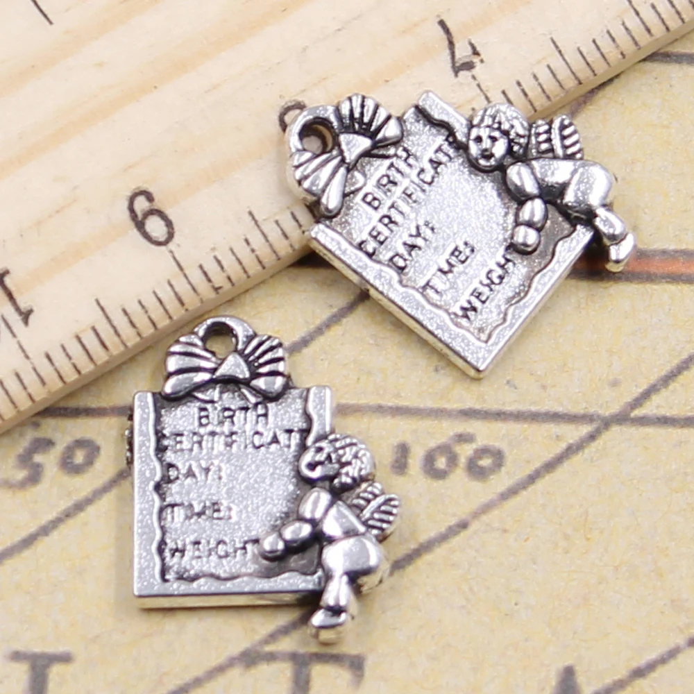 10pcs Charms baby birth card 20x15mm Tibetan Silver Plated Pendants Antique Jewelry Making DIY Handmade Craft pendant
10pcs Charms baby birth card 20x15mm Tibetan Silver Plated Pendants Antique Jewelry Making DIY Handmade Craft pendant