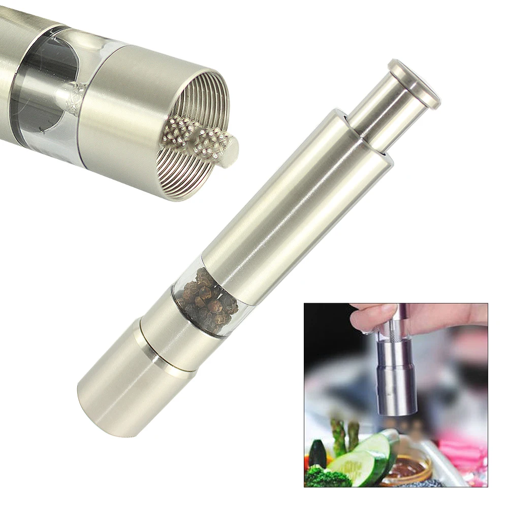 Manual Pepper Mill Stainless Steel Salt and Pepper Grinder Portable Muller for Seasoning Spice Mill Kitchen Tools
Manual Pepper Mill Stainless Steel Salt and Pepper Grinder Portable Muller for Seasoning Spice Mill Kitchen Tools