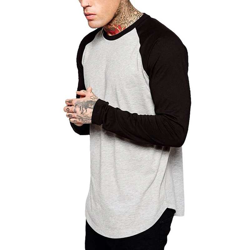 URSPORTTECH брендовая модная мужская футболка с длинными рукавами осенне зимняя