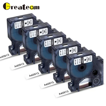 Greateam 5pcs 40913 9mm Compatible Dymo D1 S0720680 Label Tape Black on White for Dymo Label Manager,Maker,Printer 160 280 350P
Greateam 5pcs 40913 9mm Compatible Dymo D1 S0720680 Label Tape Black on White for Dymo Label Manager,Maker,Printer 160 280 350P