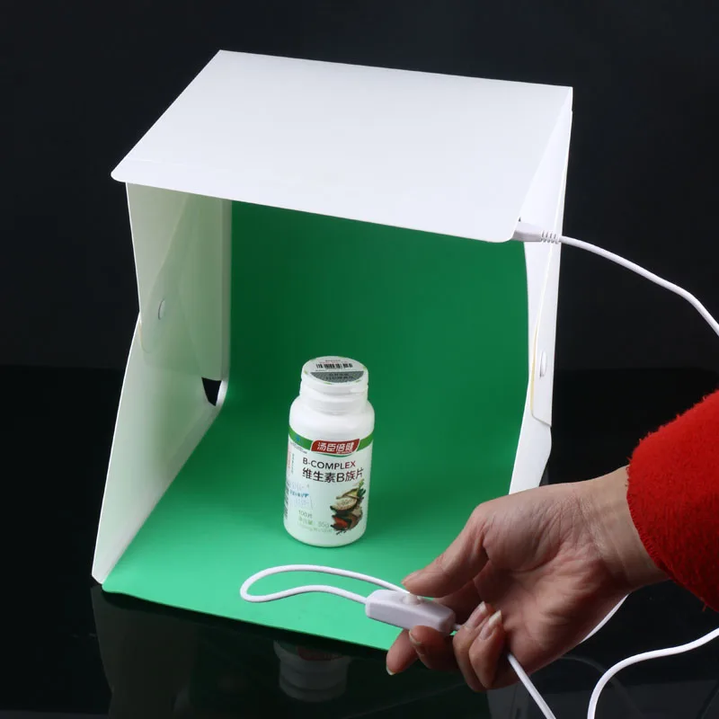 23cm x 23cm x 23cm Portable Mini Photo Studio Box Photography Backdrop built-in Light Photo Box Wholesale
23cm x 23cm x 23cm Portable Mini Photo Studio Box Photography Backdrop built-in Light Photo Box Wholesale