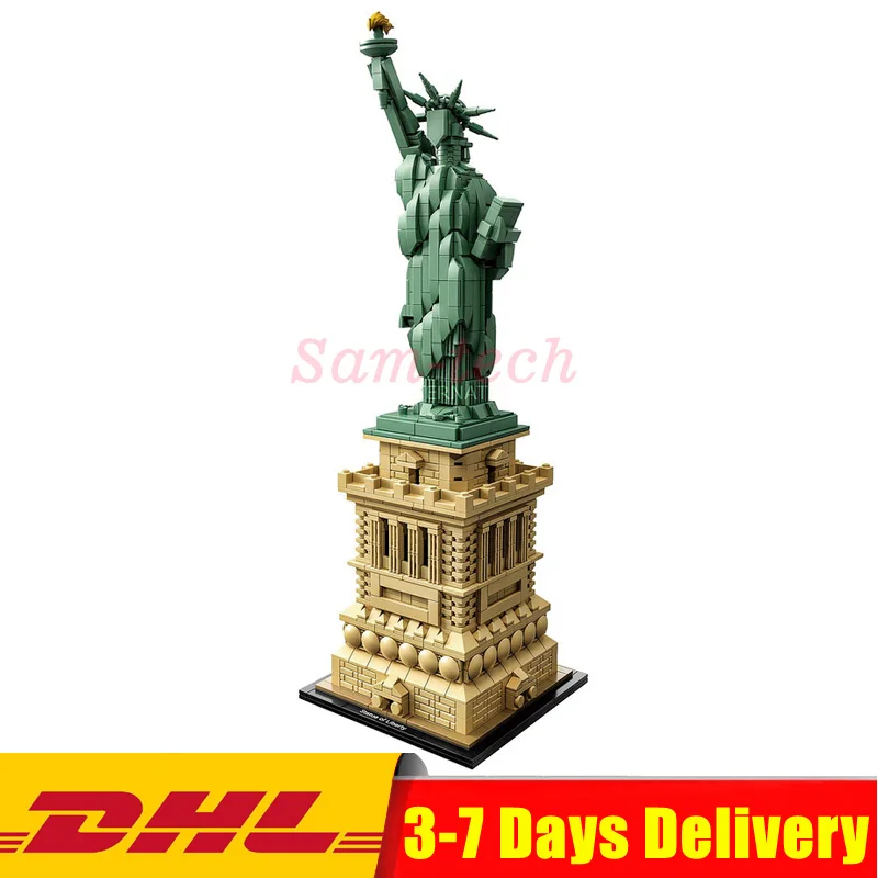 

2018 DHL LEPIN 17011 Architecture 17011 Model Statue of Liberty Set Building Blocks Bricks Toys Compatible 21042