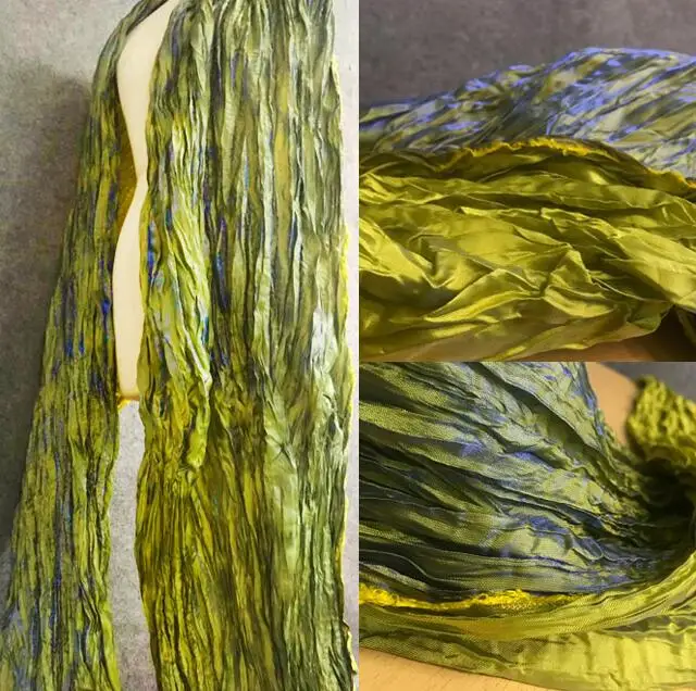 Grenn Gradual twin-color woven double-knot polyester fabric dress pleated Vintage chemical fiber textiles fabric C199
Grenn Gradual twin-color woven double-knot polyester fabric dress pleated Vintage chemical fiber textiles fabric C199