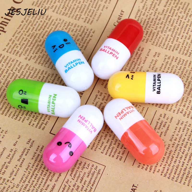 5pcs Cute Smiling Pill Face Pen Novelty Office Telescopic Vitamin Capsule Pen Student Stationery School Office Suppliers
5pcs Cute Smiling Pill Face Pen Novelty Office Telescopic Vitamin Capsule Pen Student Stationery School Office Suppliers