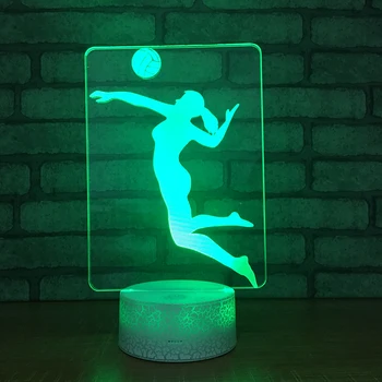 Volleyball player3D Night Light Creative Illusion 3d Lamp LED 7 Color changing Table Desk Lamp For Children Xmas Gift
Volleyball player3D Night Light Creative Illusion 3d Lamp LED 7 Color changing Table Desk Lamp For Children Xmas Gift