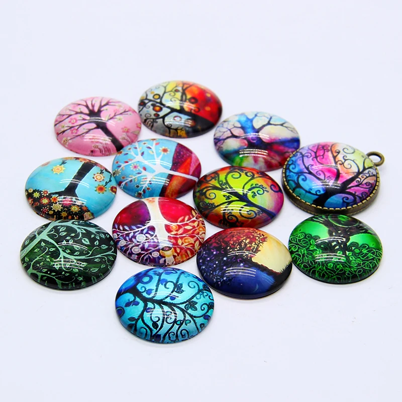 Fashion Mixed Hope Tree Pattern Embellishment Round Flatback Glass Cabochons DIY Jewelry Findings
Fashion Mixed Hope Tree Pattern Embellishment Round Flatback Glass Cabochons DIY Jewelry Findings