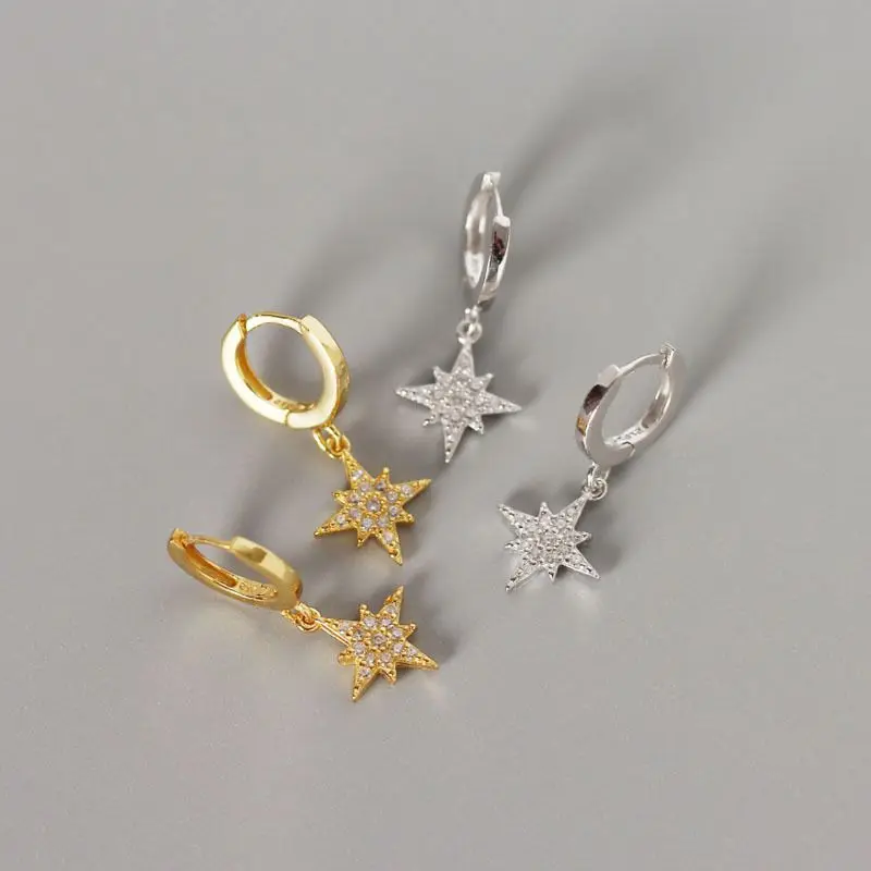 Silvology 925 Sterling Silver Octagonal Star Hoop Earrings Original Zircon Light Luxury Earrings For Women 2019 Romantic Jewelry
Silvology 925 Sterling Silver Octagonal Star Hoop Earrings Original Zircon Light Luxury Earrings For Women 2019 Romantic Jewelry