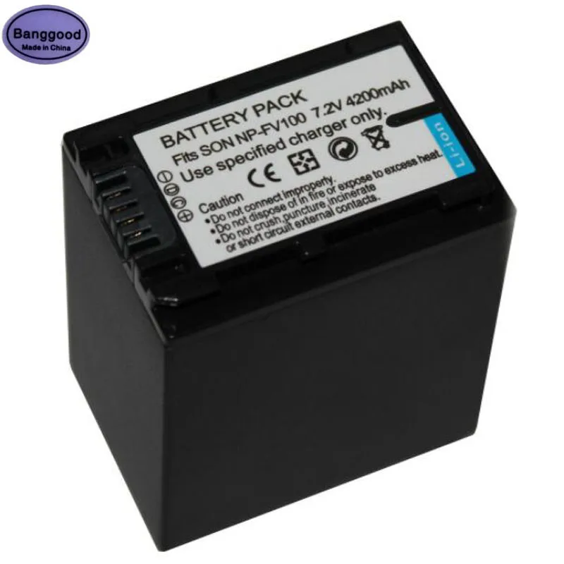 7.2V 4200mAh NP-FV100 NP FV100 Camera Battery Pack For Sony FV50 FV70 DCR-SR15 SR21 SR68 SR88 SX15 SX21 SX44 SX45 SX63 HDR-CX105
7.2V 4200mAh NP-FV100 NP FV100 Camera Battery Pack For Sony FV50 FV70 DCR-SR15 SR21 SR68 SR88 SX15 SX21 SX44 SX45 SX63 HDR-CX105
