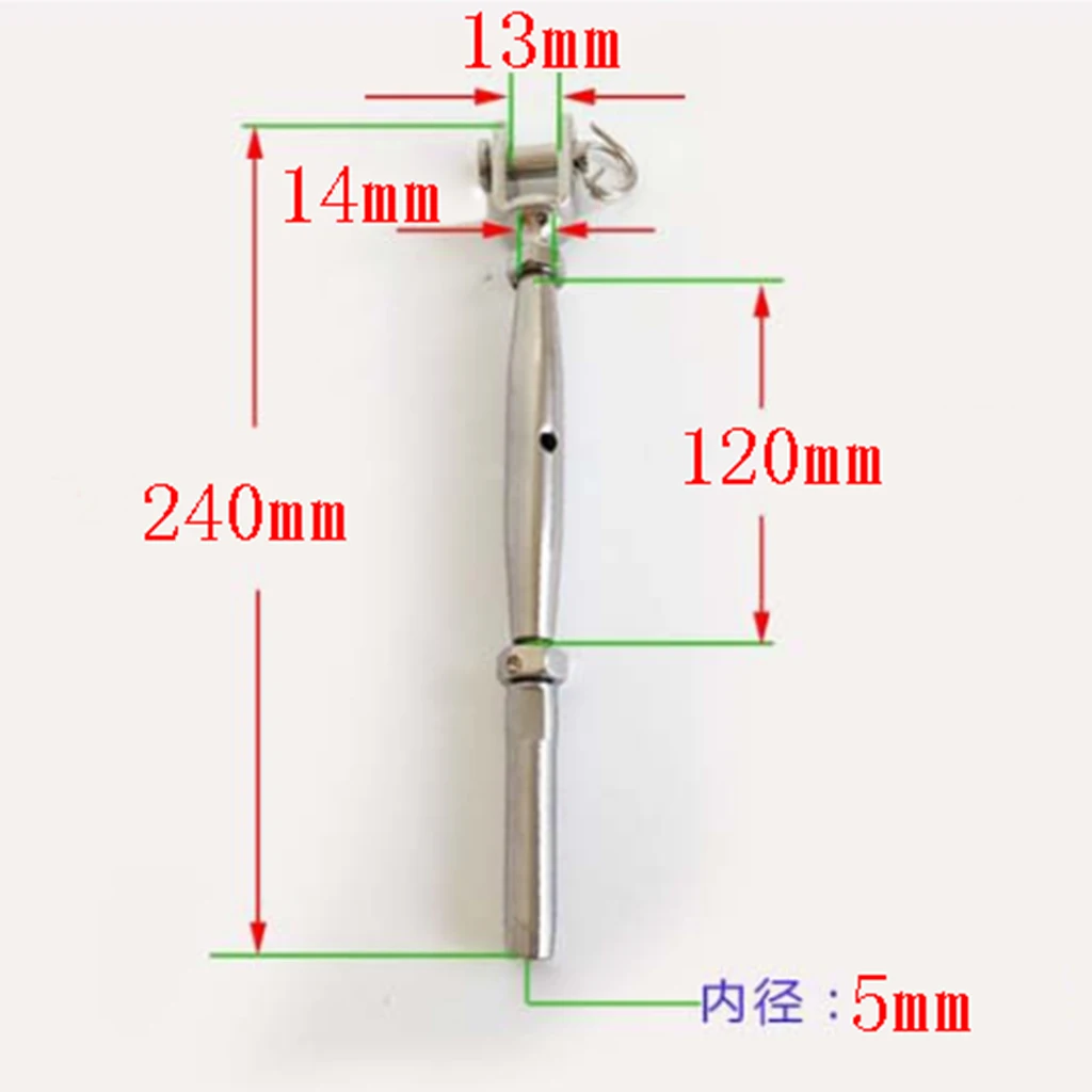 Stainless Steel 316 Turnbuckle Hand Swage Tensioner Cable Railing With Lag Screw