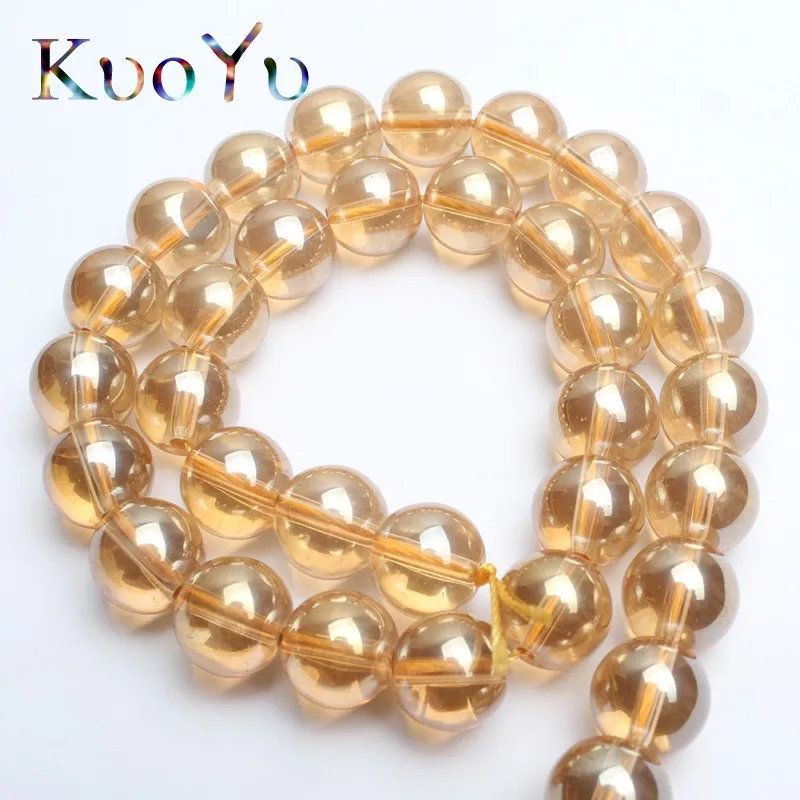 Gold Champagne Transparent Metallic Titanium Coated Natural Quartz Crystal Glass Smooth Round Beads 15"6 8 10 12mm DIY Bracelet
Gold Champagne Transparent Metallic Titanium Coated Natural Quartz Crystal Glass Smooth Round Beads 15"6 8 10 12mm DIY Bracelet