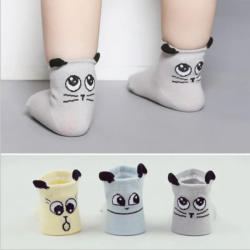 Image Unisex Baby Boys Girls Infant Crib Warm Shoes Prewalkers Cuffs Cartoon Socks New