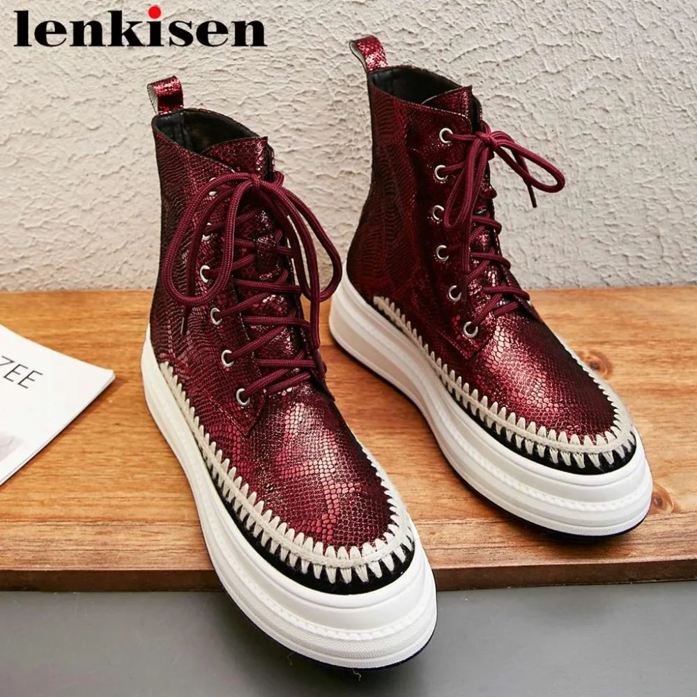 Lenkisen 2019 handmade lace up waterproof thick med bottom lace up round toe natura leather straw young lady mid-calf boots L11
Lenkisen 2019 handmade lace up waterproof thick med bottom lace up round toe natura leather straw young lady mid-calf boots L11