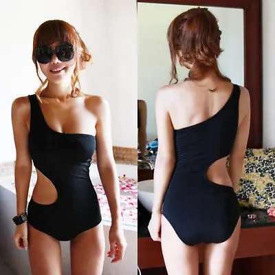 2016 Sexy One Piece Swimsuit Bandage For Women Solid One shoulder Cut Out Monokini Swimwear Bathing Suit bodysuit Black
2016 Sexy One Piece Swimsuit Bandage For Women Solid One shoulder Cut Out Monokini Swimwear Bathing Suit bodysuit Black