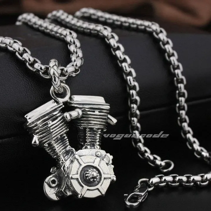 Punk Fashion Locomotive Engine Pendant Solid 925 Sterling Silver Cool Men's Biker Motorcycle Engine Pendant 8Q013
Punk Fashion Locomotive Engine Pendant Solid 925 Sterling Silver Cool Men's Biker Motorcycle Engine Pendant 8Q013