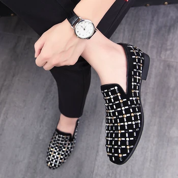 Rommedal Classic Men Party Dress Shoe Fashion Elegant Men Shoes Black Slip-on Shoes Luxury Men's Rhinestone Designer Italian
Rommedal Classic Men Party Dress Shoe Fashion Elegant Men Shoes Black Slip-on Shoes Luxury Men's Rhinestone Designer Italian