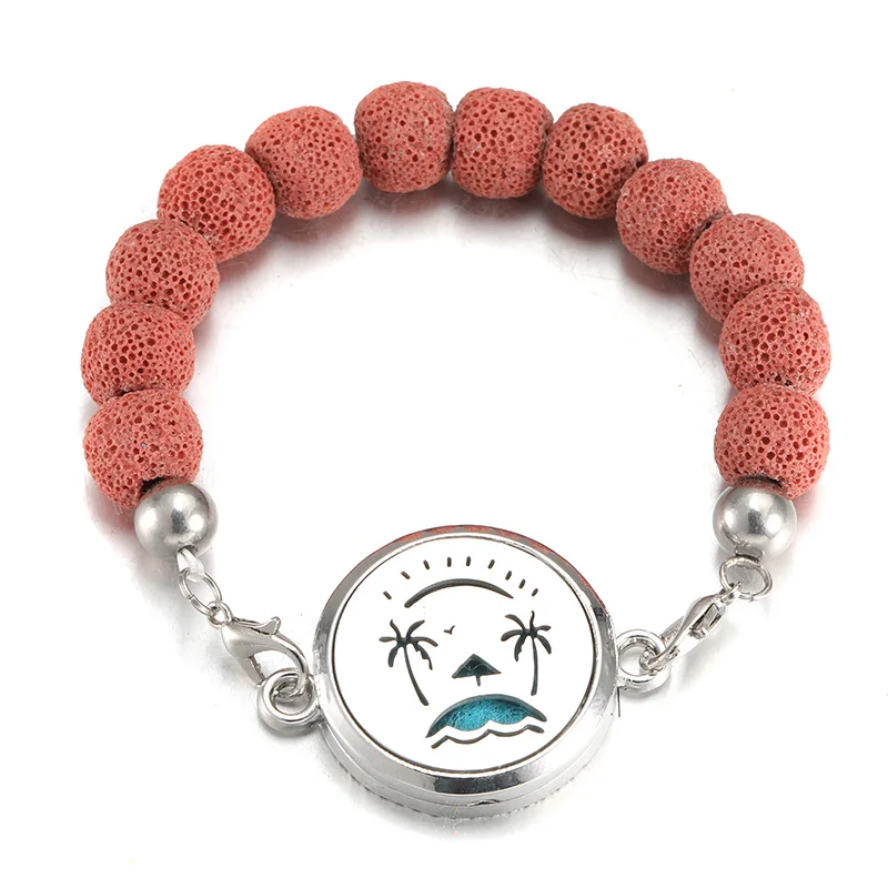 Original Natural 10MM Red Lava Rock Stone Beaded Bracelets Stainless Steel Essential Oil Diffuser Aromatherapy Box Women Jewelry
Original Natural 10MM Red Lava Rock Stone Beaded Bracelets Stainless Steel Essential Oil Diffuser Aromatherapy Box Women Jewelry