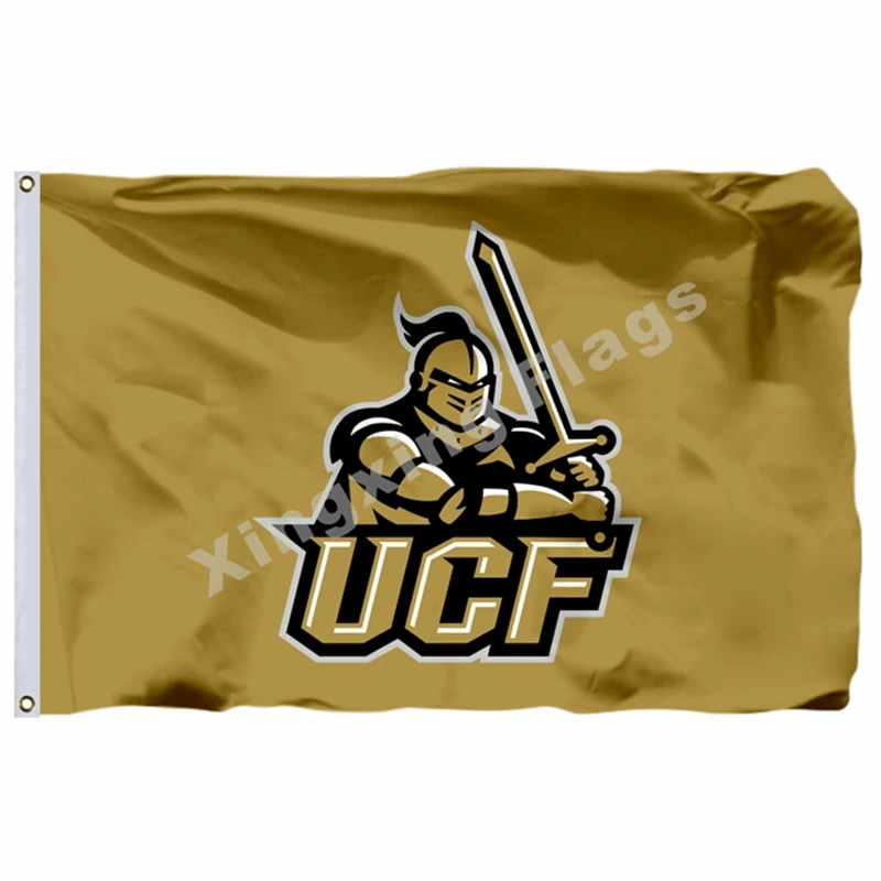 Фото Центральной Флориде рыцари Золотой флаг 3ft X 5ft полиэстер баннер NCAA UCF Летающий
