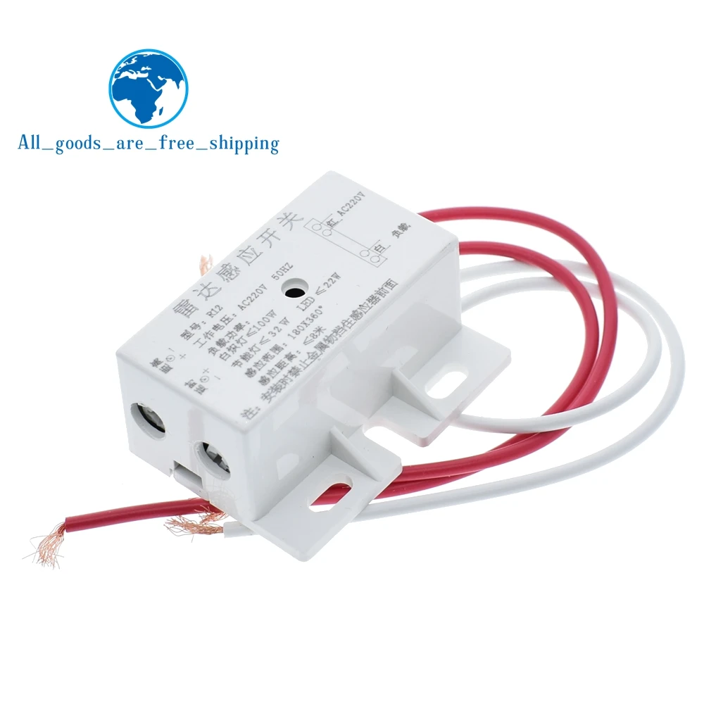 New 220V AC 50Hz Auto Infrared Sensor Switch PIR Microwave Radar Body Motion Sensor Module Adjustable For Time Distance Range
New 220V AC 50Hz Auto Infrared Sensor Switch PIR Microwave Radar Body Motion Sensor Module Adjustable For Time Distance Range