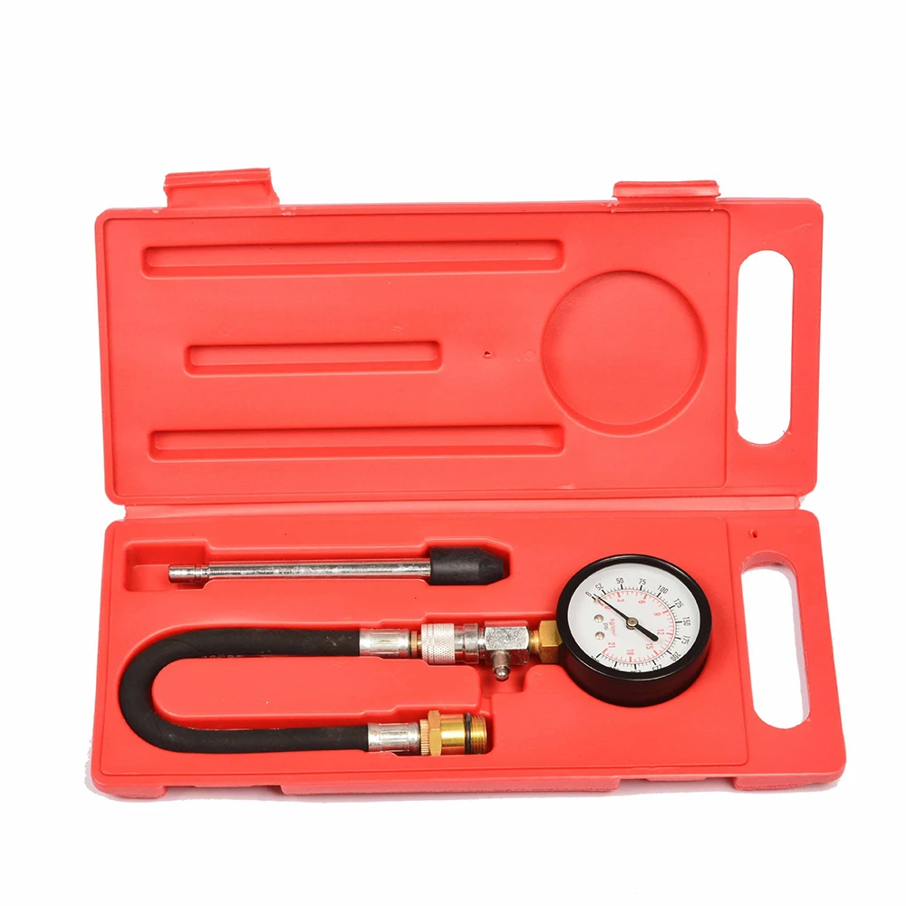 New Compression Tester Pressure Gauge Tester Kit Motorcycle Pressure Gauge Adapter Motor Auto Petrol Gas Engine Cylinder
New Compression Tester Pressure Gauge Tester Kit Motorcycle Pressure Gauge Adapter Motor Auto Petrol Gas Engine Cylinder