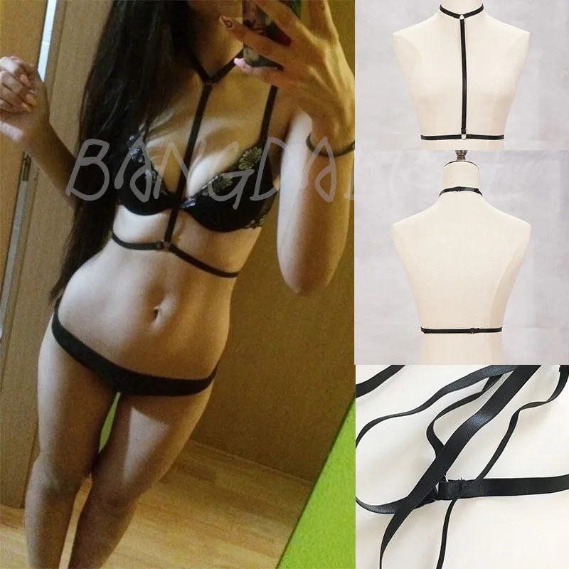 Black Sexy Lingerie Women Elastic Body Harness Gothic Crop Top Bondage Harness Punk Women Frame Cage Bralette Erotic Body Cage
Black Sexy Lingerie Women Elastic Body Harness Gothic Crop Top Bondage Harness Punk Women Frame Cage Bralette Erotic Body Cage