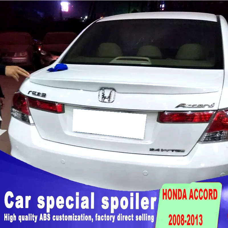 2008 to 2013 version for honda accord spoiler streamline black white primer paint rear trunk wings spoilers by high quality
2008 to 2013 version for honda accord spoiler streamline black white primer paint rear trunk wings spoilers by high quality
