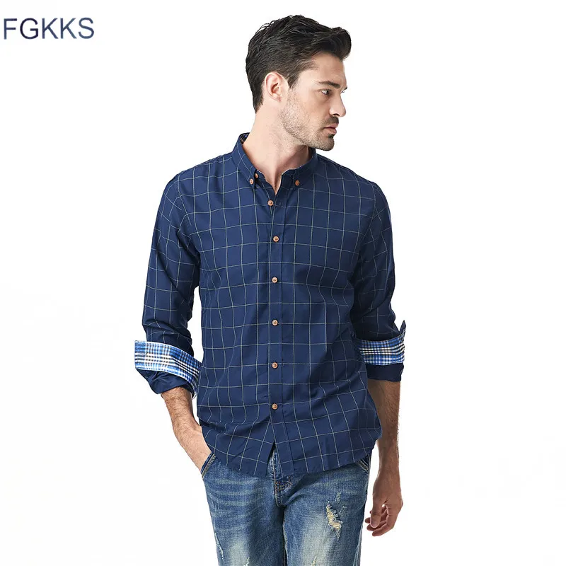 FGKKS New Autumn Fashion Brand Men Clothes Slim Fit Men Long Sleeve Shirt Men Plaid Cotton Casual Men Shirt Social Plus Size
FGKKS New Autumn Fashion Brand Men Clothes Slim Fit Men Long Sleeve Shirt Men Plaid Cotton Casual Men Shirt Social Plus Size