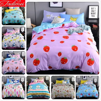 Pink Blue Double Side Quilt Duvet Cover 3/4 pcs Bedding Set Single Twin Full Queen King Size Kids Child Soft Bed Linen 150x200cm
Pink Blue Double Side Quilt Duvet Cover 3/4 pcs Bedding Set Single Twin Full Queen King Size Kids Child Soft Bed Linen 150x200cm