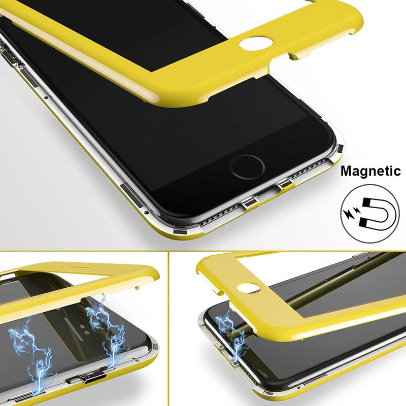 ProElite 360 Full Body Cover for iPhone X 8 7 6 Plus Magneto Magnetic Adsorption Plating Case PC Hard Frame Tempered Glass Capa
ProElite 360 Full Body Cover for iPhone X 8 7 6 Plus Magneto Magnetic Adsorption Plating Case PC Hard Frame Tempered Glass Capa