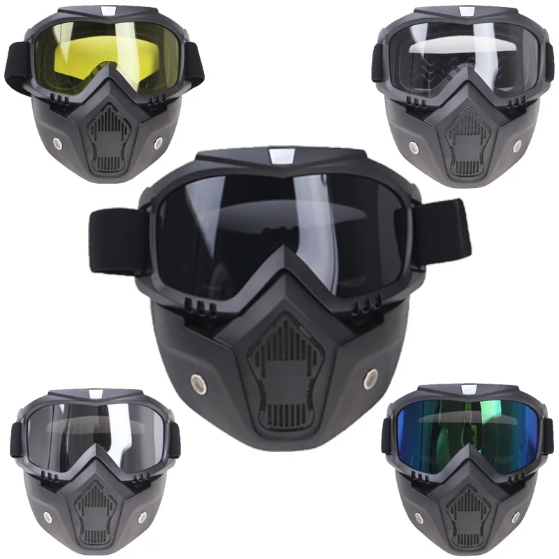 Modular Mask Flexible Goggles Glasses Mouth Filter Anti Dust Sand Wind for Open Face Motorcycle Half Helmet or Vintage Helmets
Modular Mask Flexible Goggles Glasses Mouth Filter Anti Dust Sand Wind for Open Face Motorcycle Half Helmet or Vintage Helmets