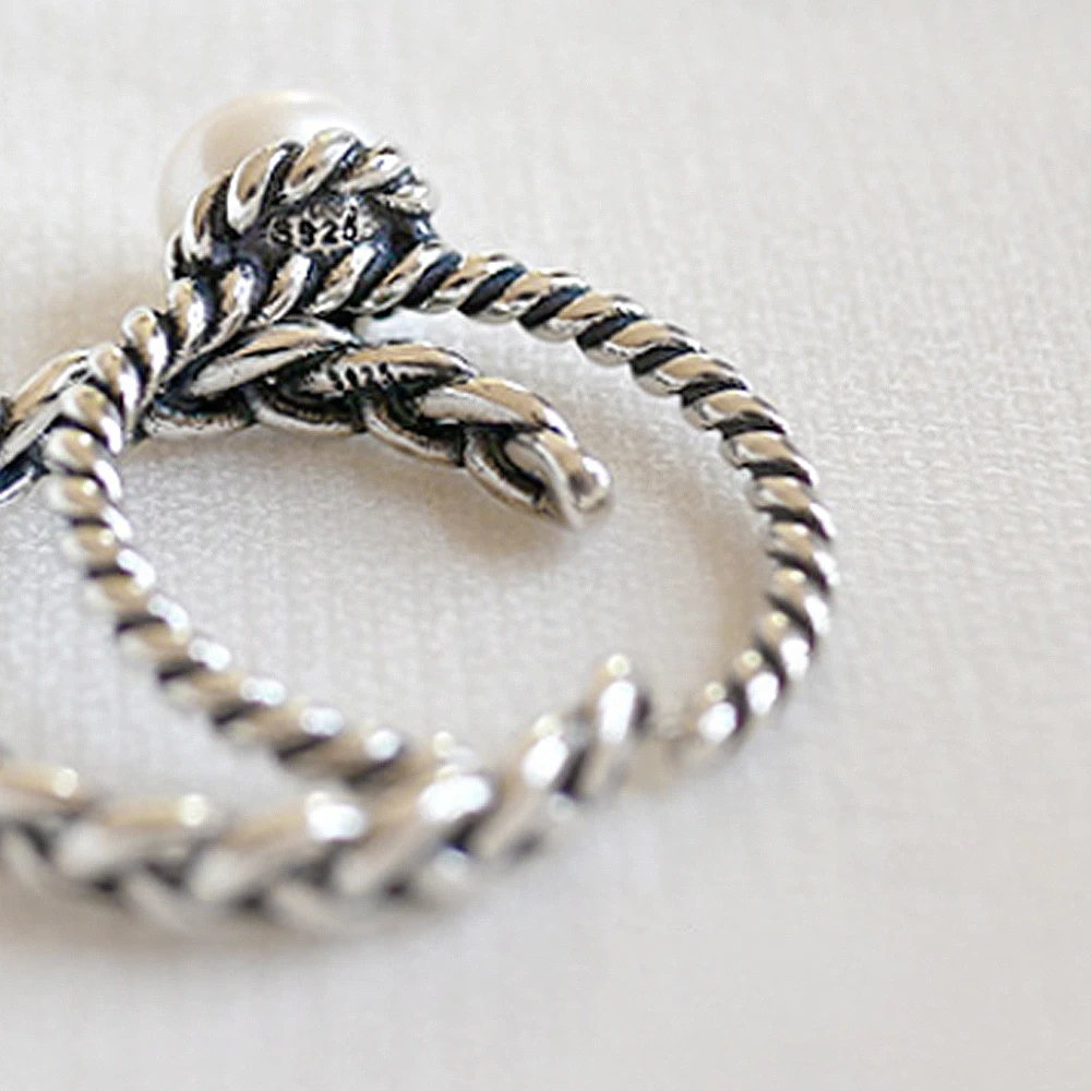S925 Sterling Silver Jewelry Opening Rings Old Rope Woven for Women New Fashion Vintage silver Twist Opening Rings Black Silver
S925 Sterling Silver Jewelry Opening Rings Old Rope Woven for Women New Fashion Vintage silver Twist Opening Rings Black Silver