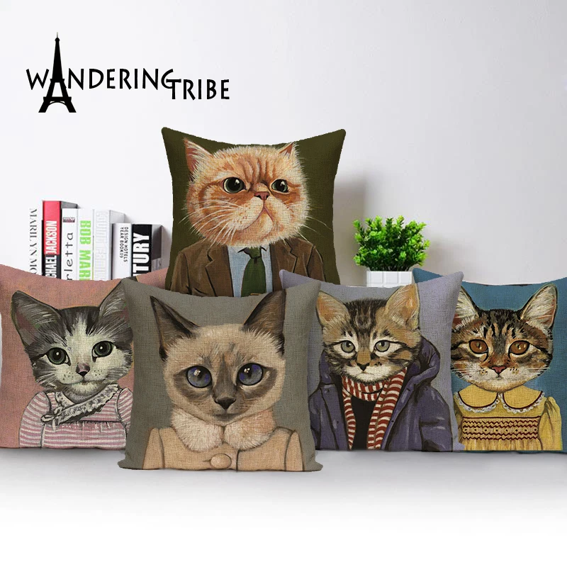 Mr. Animal Printed Vintage Cushion 45x45Cm Linen Custom Cushions Living Room Decor Cat Pillowcase Seat Home Sofa Cushion Cover
Mr. Animal Printed Vintage Cushion 45x45Cm Linen Custom Cushions Living Room Decor Cat Pillowcase Seat Home Sofa Cushion Cover