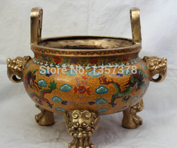 shitou 001058 15"Marked Chinese Palace Bronze Cloisonne Lion Dragon Ding Censer Incense Burner discount 30% (C0324)
shitou 001058 15"Marked Chinese Palace Bronze Cloisonne Lion Dragon Ding Censer Incense Burner discount 30% (C0324)