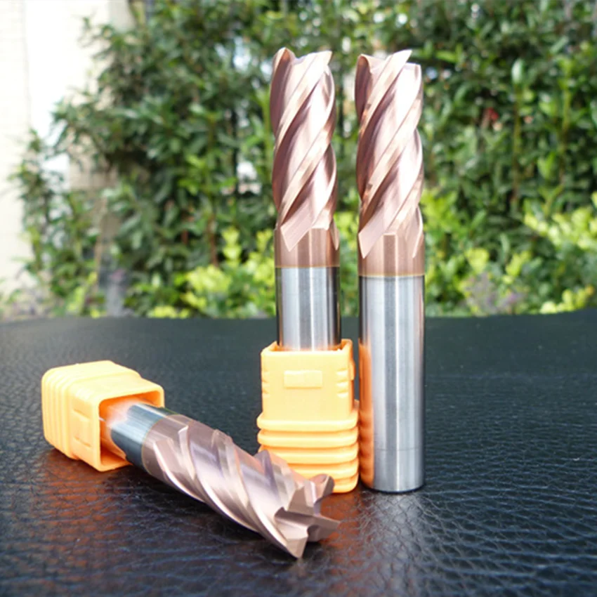 VHM Cutting HRC55 4Flute 4mm 5mm 6mm 8mm 12mm Alloy Carbide Milling Tungsten Steel Milling Cutter End Mill PVD coating
VHM Cutting HRC55 4Flute 4mm 5mm 6mm 8mm 12mm Alloy Carbide Milling Tungsten Steel Milling Cutter End Mill PVD coating