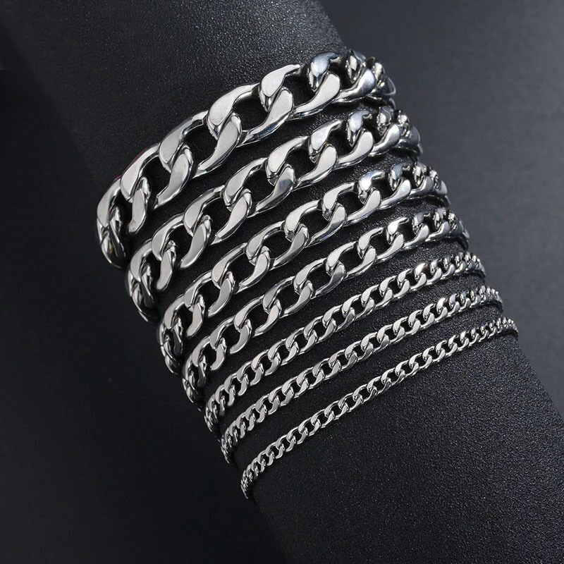 Wholesale Jewelry -- 22cm 316L titanium steel White Gold Color Chain Bracelets Jewelry For Men No Fade Different Size
Wholesale Jewelry -- 22cm 316L titanium steel White Gold Color Chain Bracelets Jewelry For Men No Fade Different Size