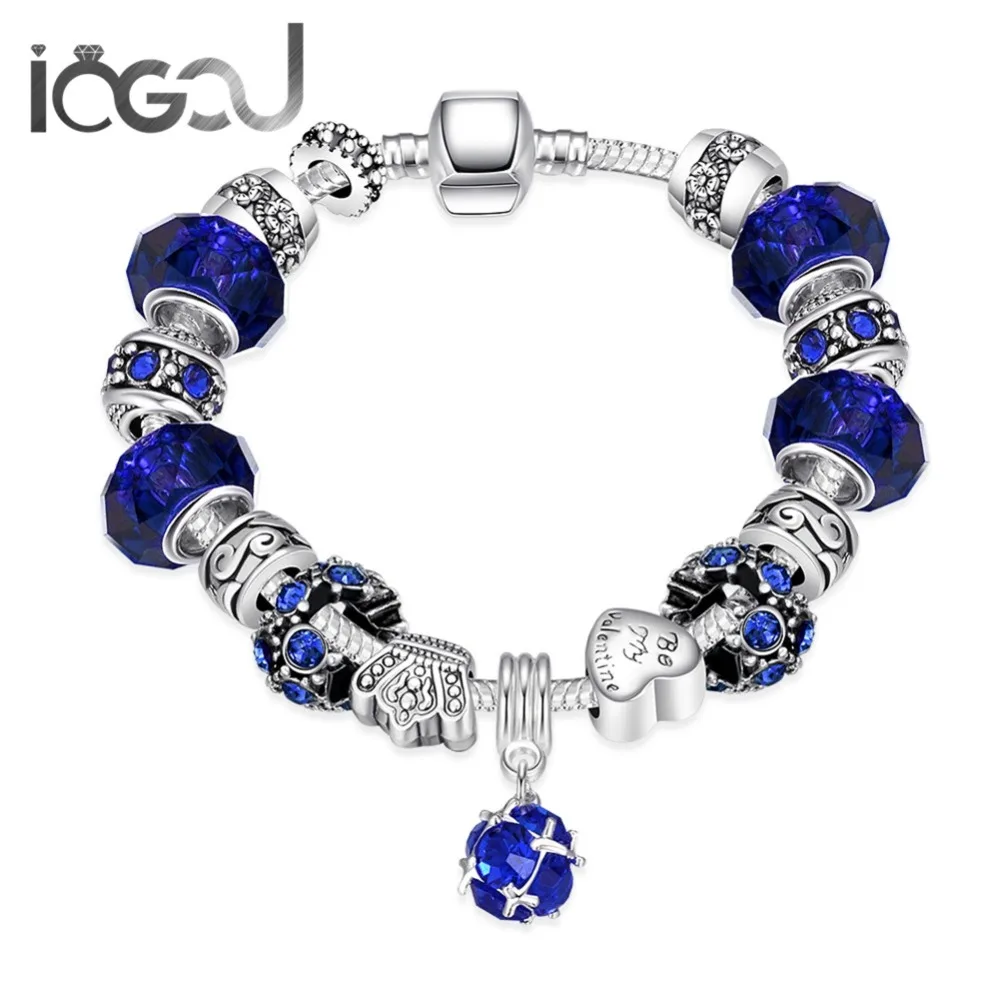 IOGOU Fashion Bracelets Blue Beads Romantic Moon&Star Charms Women's Jewelry Bracelets Brithday Party Girl's Gifts Free Shipping
IOGOU Fashion Bracelets Blue Beads Romantic Moon&Star Charms Women's Jewelry Bracelets Brithday Party Girl's Gifts Free Shipping