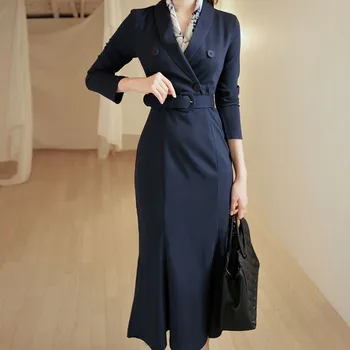 OL Style Women Mid Long Blazer Dress Belted Slim Fit Wrap Outwear Dresses High Waist Office Ladies Spring V Neck Bodycon Dress
OL Style Women Mid Long Blazer Dress Belted Slim Fit Wrap Outwear Dresses High Waist Office Ladies Spring V Neck Bodycon Dress