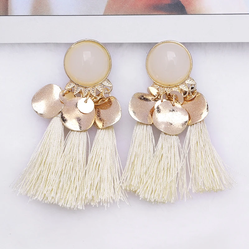 2019 Ethnic Bohemia Women Dangle Drop Earrings Summer Round Resin Tassel Earrings for Women Fashion Jewelry Pendientes oorbellen
2019 Ethnic Bohemia Women Dangle Drop Earrings Summer Round Resin Tassel Earrings for Women Fashion Jewelry Pendientes oorbellen