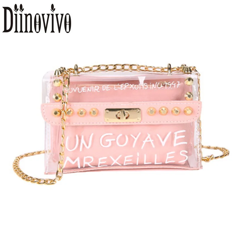Mododiino Beach Bag Rivet Jelly Bag Shoulder Bag Chain Crossbody Bag For Women Bag Female PVC Transparent Bag Candy Color DNV962
Mododiino Beach Bag Rivet Jelly Bag Shoulder Bag Chain Crossbody Bag For Women Bag Female PVC Transparent Bag Candy Color DNV962